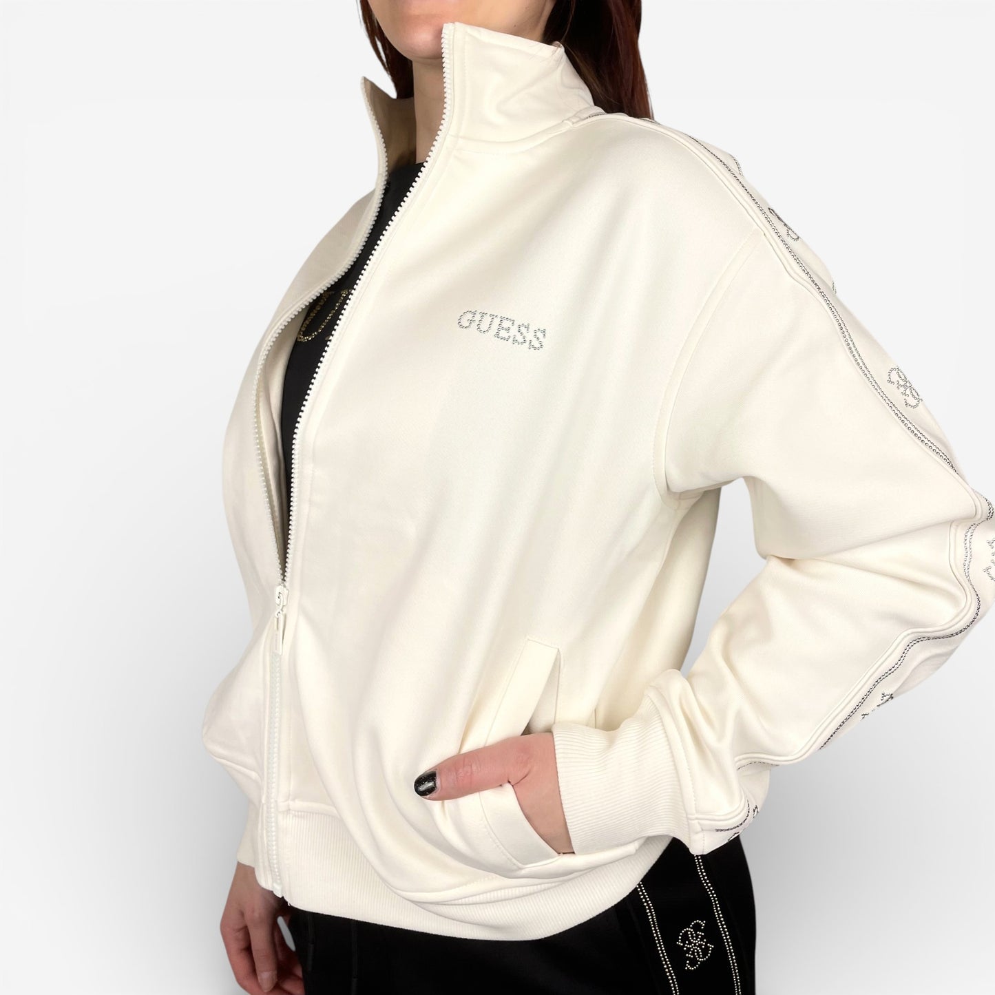 Guess | Felpa Octavia Full Zip con Banda Laterale