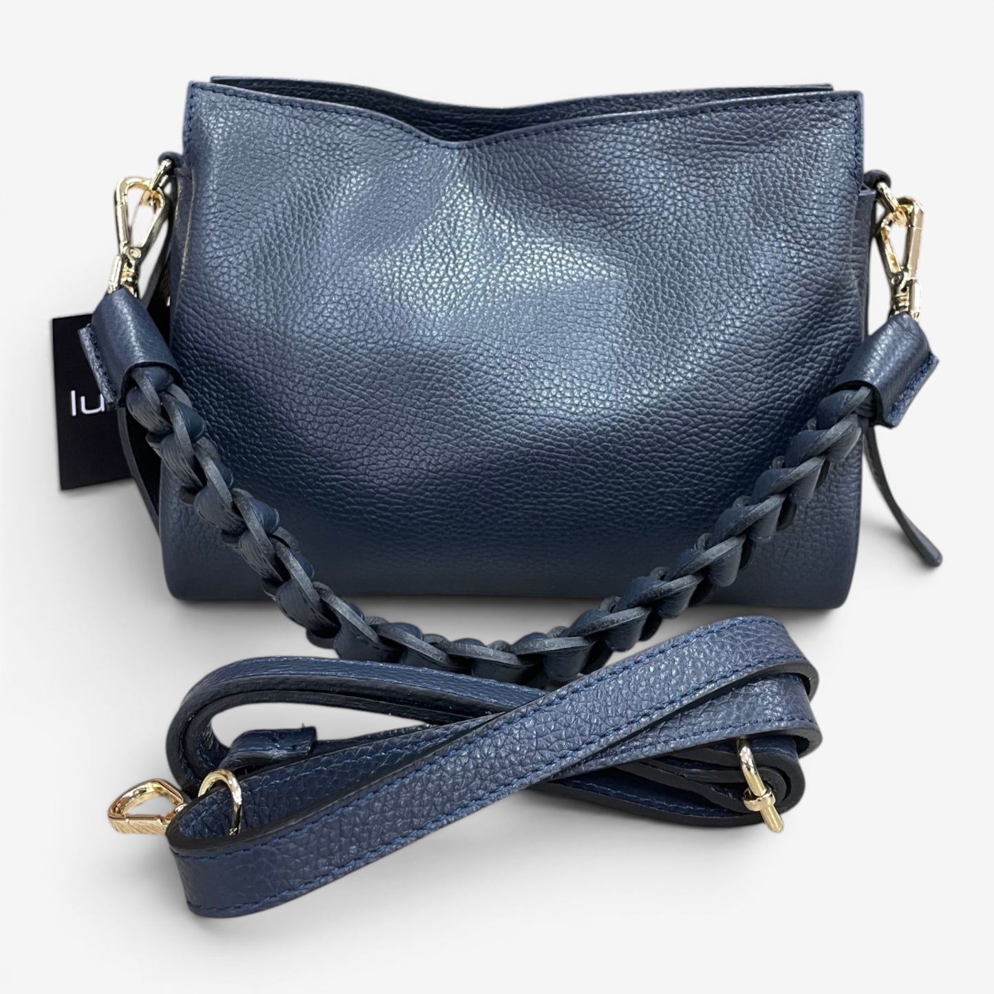 Kammi | Borsa Giorgia in pelle con manico corto intrecciato
