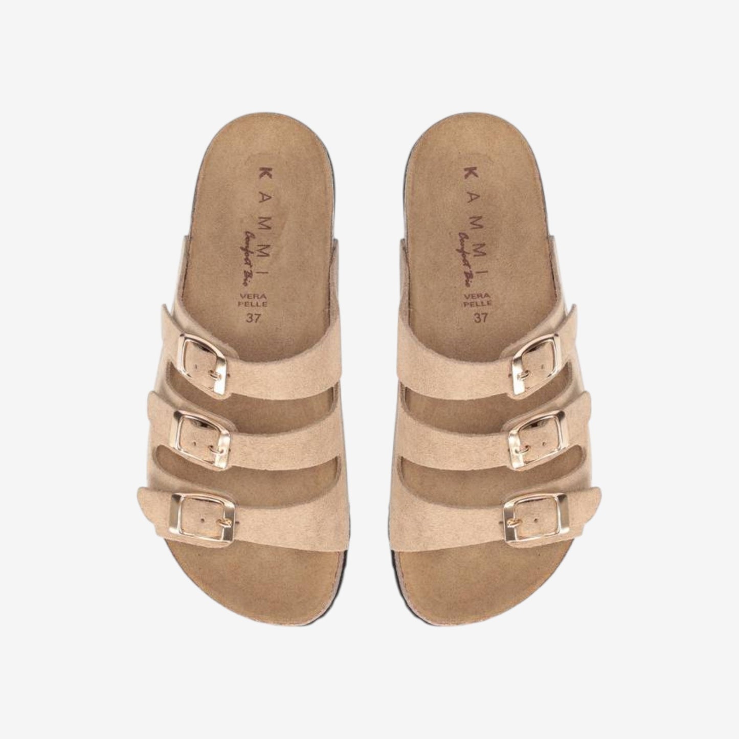 Kammi | Ciabatta di pelle con tre fibbie