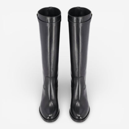 Kammi | Stivale 1853-38H in pelle con cinturino e zeppa interna