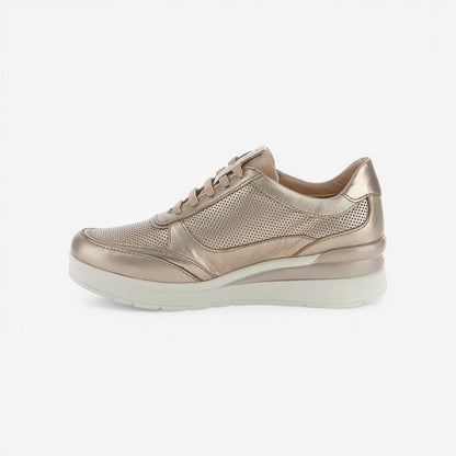 Stonefly | Sneakers Cream 52 Zip Laminato