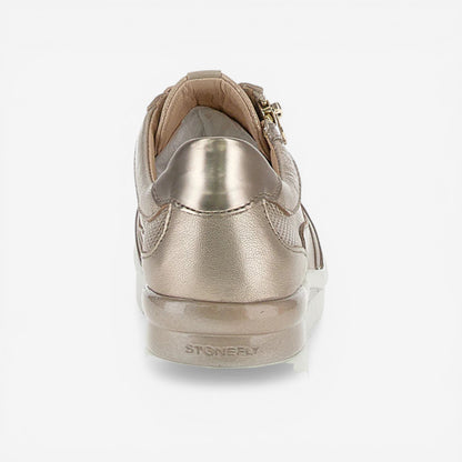 Stonefly | Sneakers Cream 52 Zip Laminato