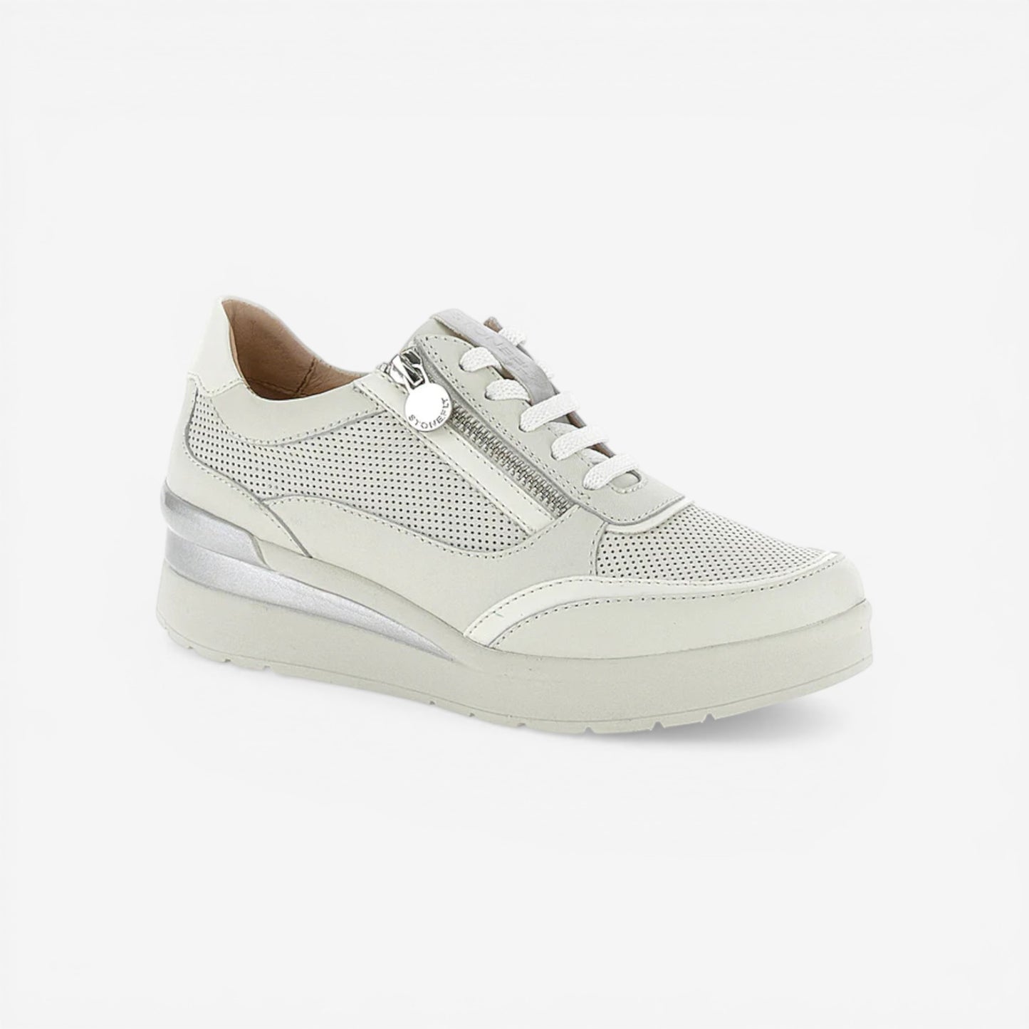 Stonefly | Sneakers Cream 52 Zip Laser