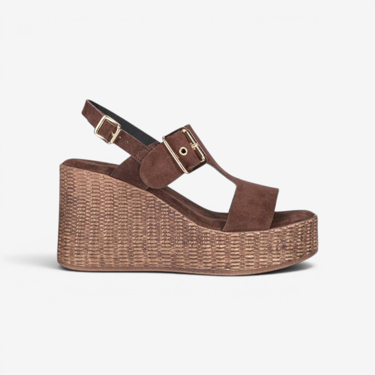 Kammi | Sandalo con zeppa in pelle scamosciata