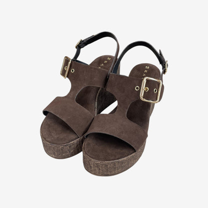 Kammi | Sandalo con zeppa in pelle scamosciata