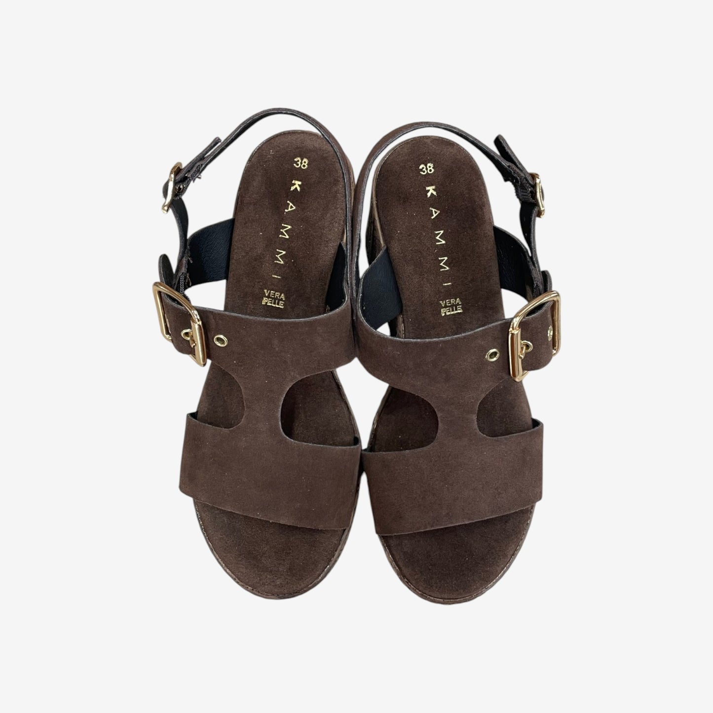Kammi | Sandalo con zeppa in pelle scamosciata