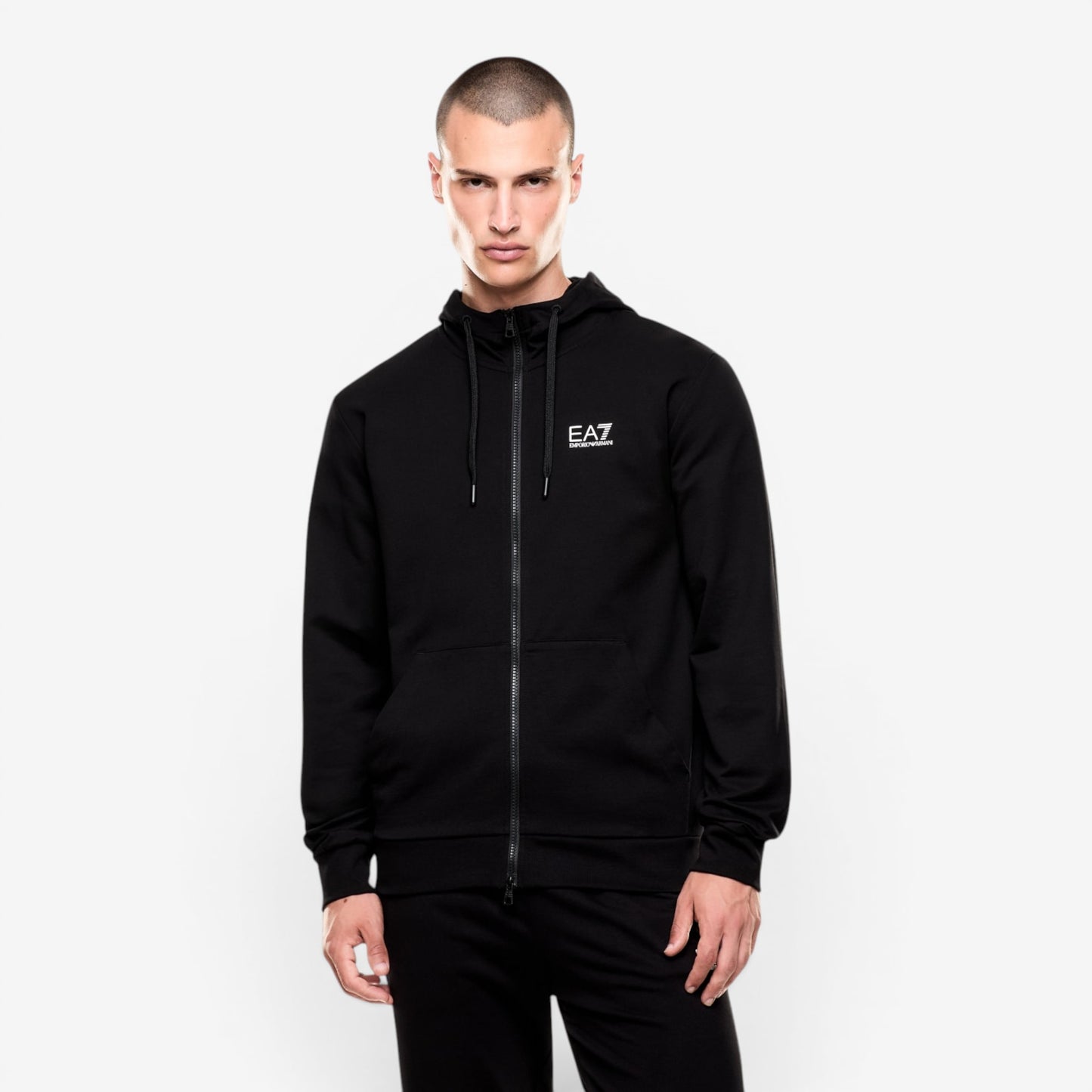 EA7 | Felpa Full Zip con banda laterale