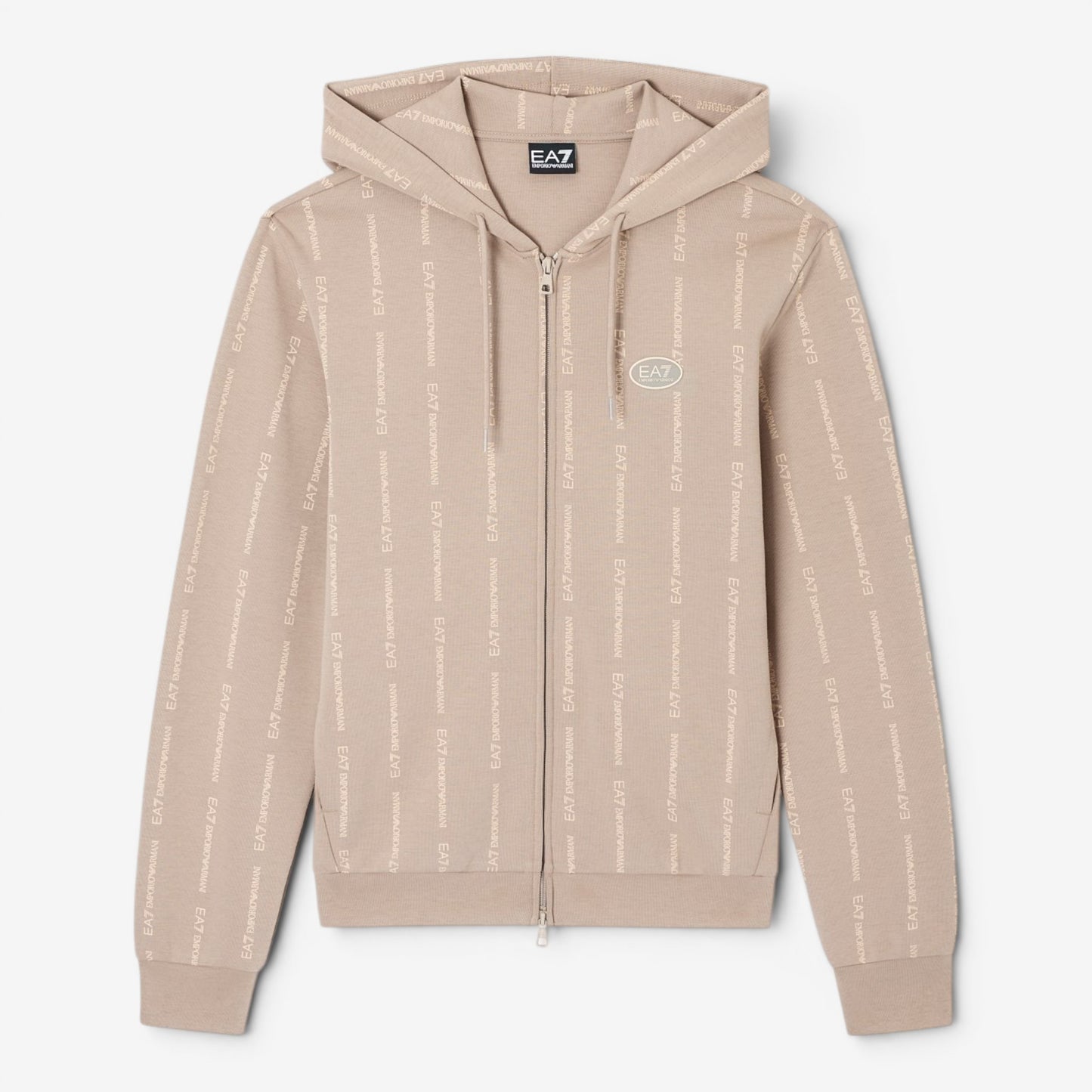 EA7 | Felpa Logata Full Zip con Cappuccio