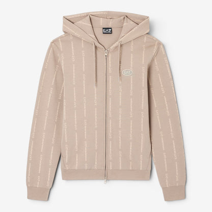 EA7 | Felpa Logata Full Zip con Cappuccio