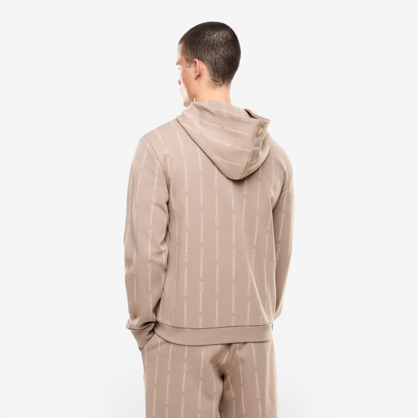 EA7 | Felpa Logata Full Zip con Cappuccio