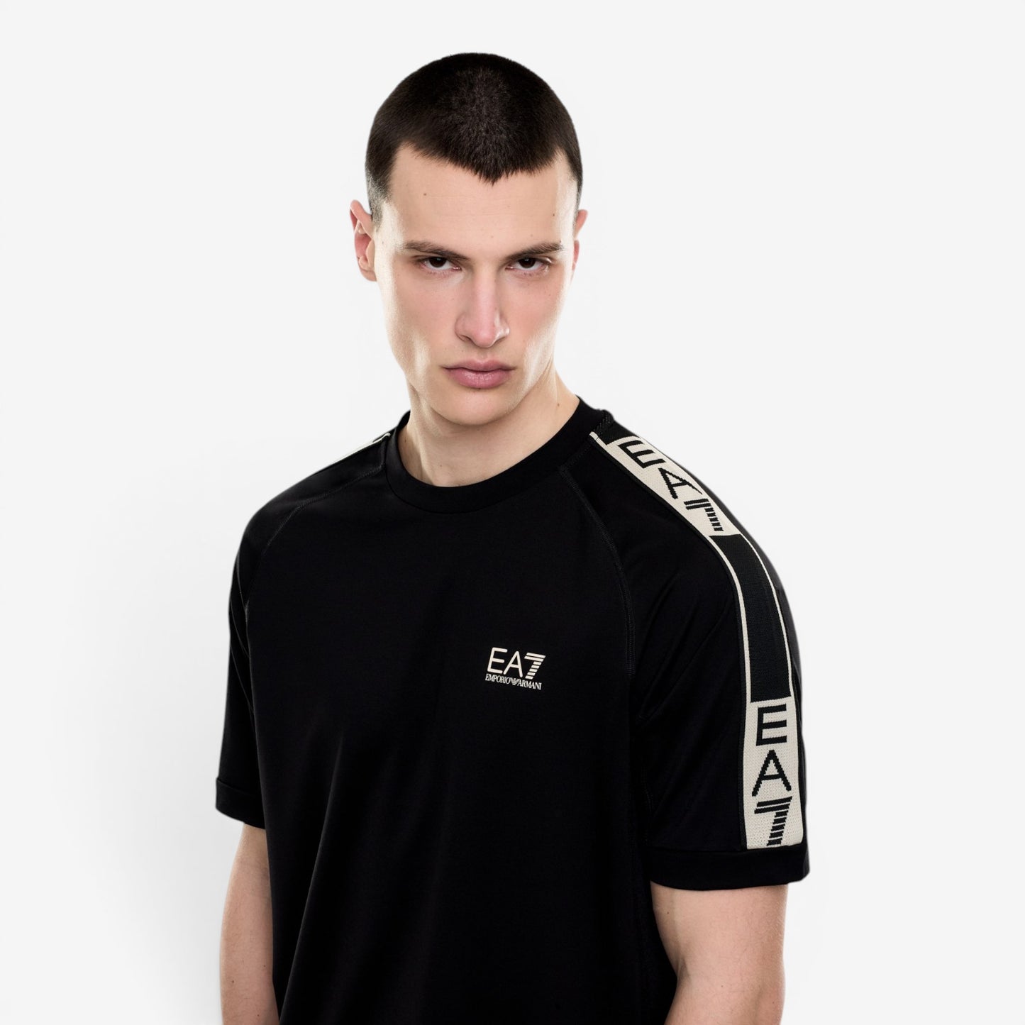 EA7 | T-Shirt con Banda Laterale logata