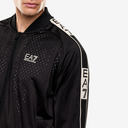EA7 | Felpa Full Zip con Banda laterale Logata