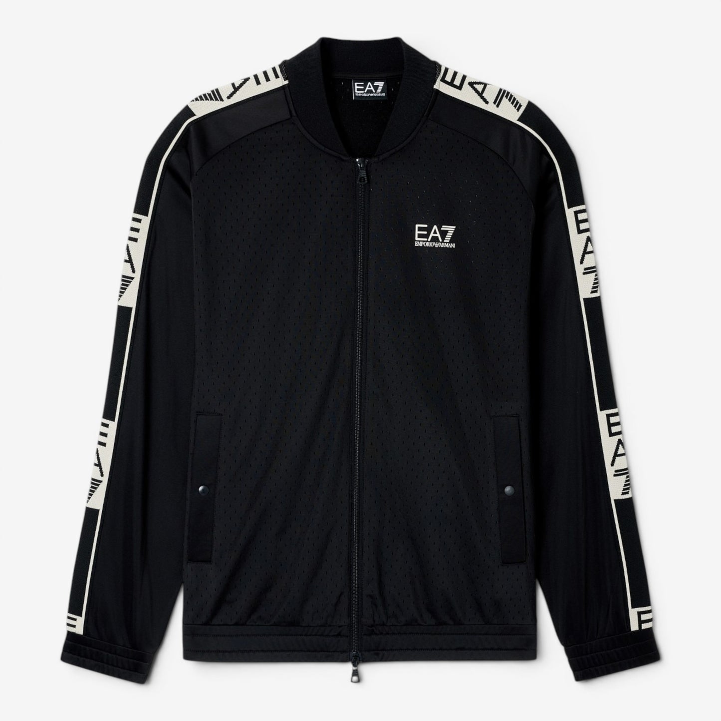 EA7 | Felpa Full Zip con Banda laterale Logata