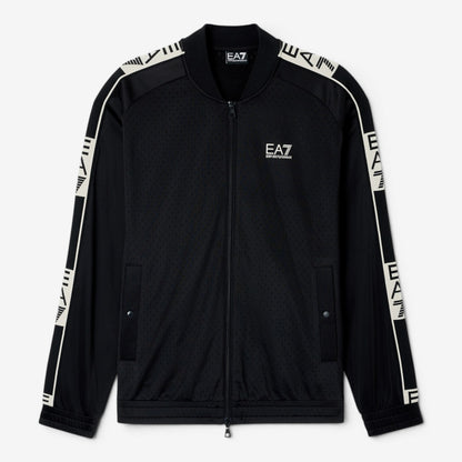 EA7 | Felpa Full Zip con Banda laterale Logata