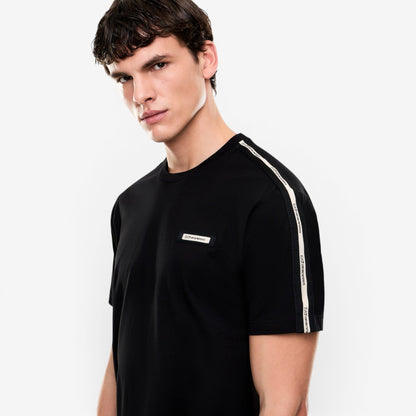 EA7 | T-shirt con patch gommato sul petto e banda laterale