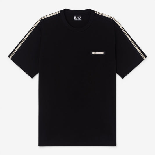 EA7 | T-shirt con patch gommato sul petto e banda laterale