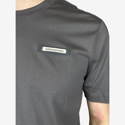 EA7 | T-shirt con patch gommato sul petto e banda laterale