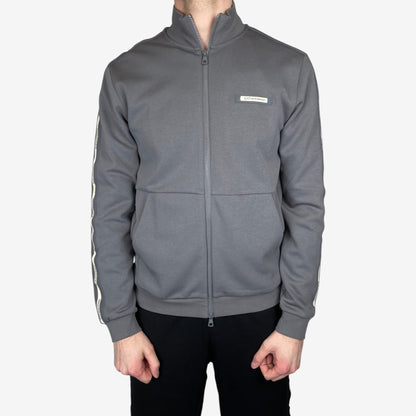 EA7 | Felpa Full Zip con patch gommato sul petto e banda laterale