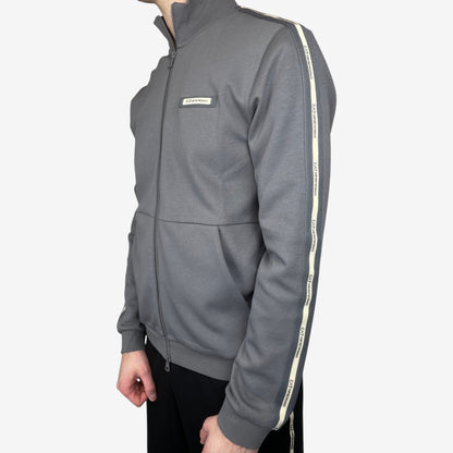 EA7 | Felpa Full Zip con patch gommato sul petto e banda laterale