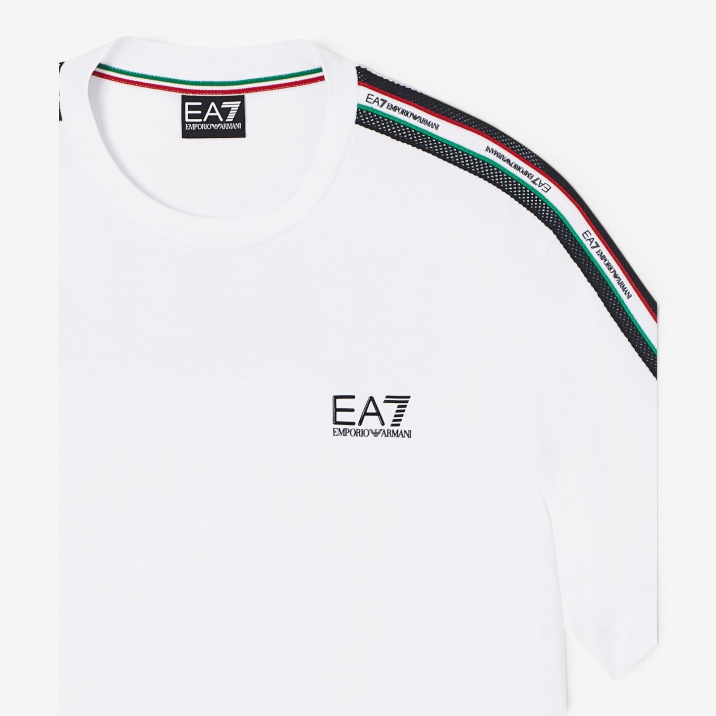 EA7 | T-Shirt Italia Limited Edition con banda laterale tricolore