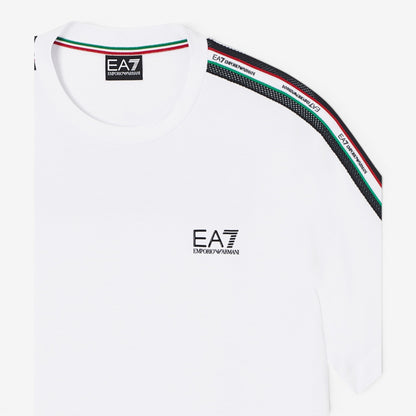 EA7 | T-Shirt Italia Limited Edition con banda laterale tricolore