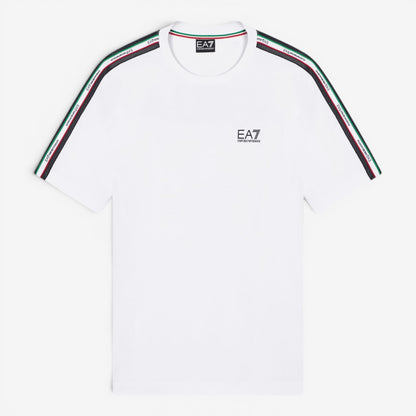 EA7 | T-Shirt Italia Limited Edition con banda laterale tricolore