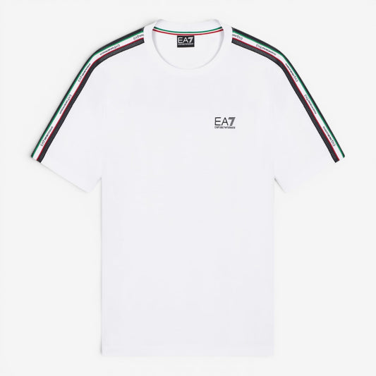 EA7 | T-Shirt Italia Limited Edition con banda laterale tricolore