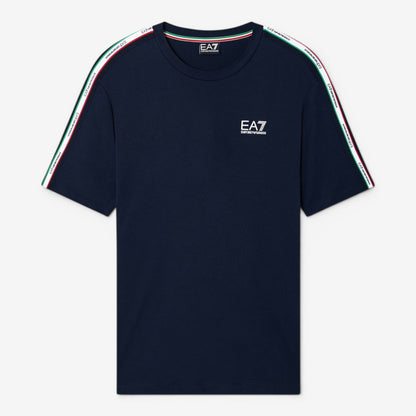 EA7 | T-Shirt Italia Limited Edition con banda laterale tricolore