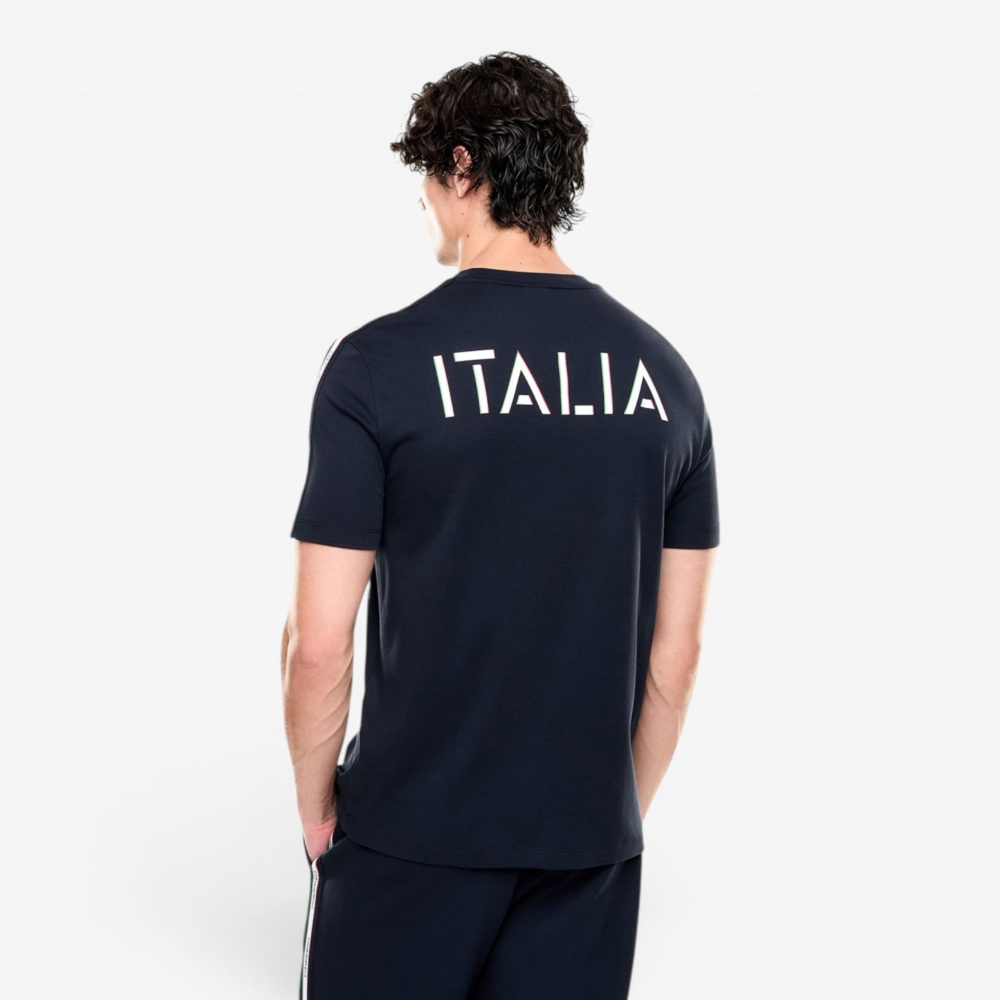 EA7 | T-Shirt Italia Limited Edition con banda laterale tricolore