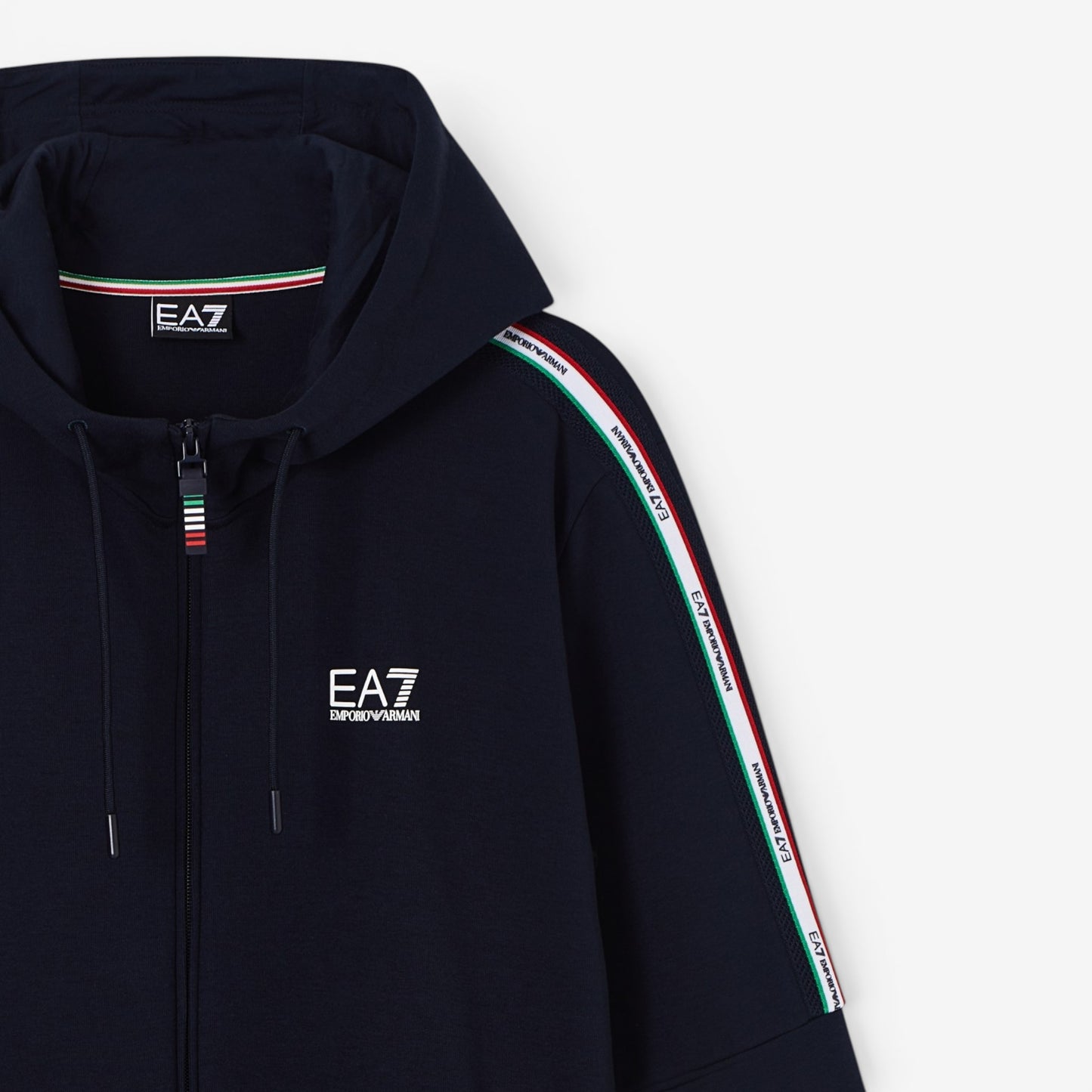 EA7 | Felpa Italia Limited Edition full Zip con cappuccio