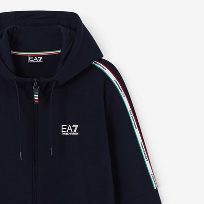 EA7 | Felpa Italia Limited Edition full Zip con cappuccio