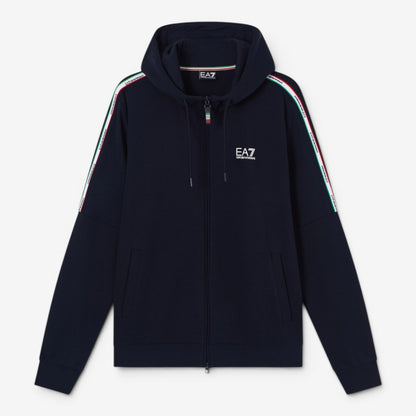 EA7 | Felpa Italia Limited Edition full Zip con cappuccio