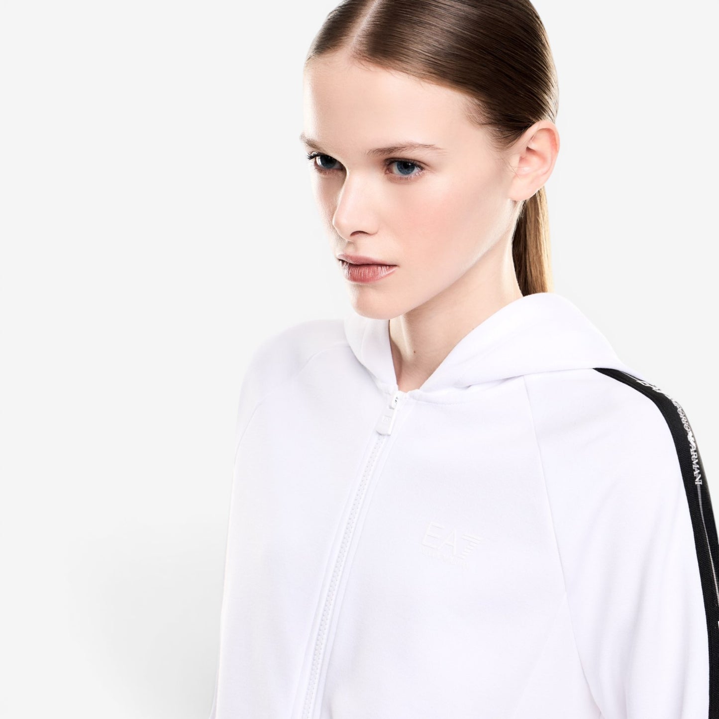 EA7 | Felpa Full Zip con banda laterale