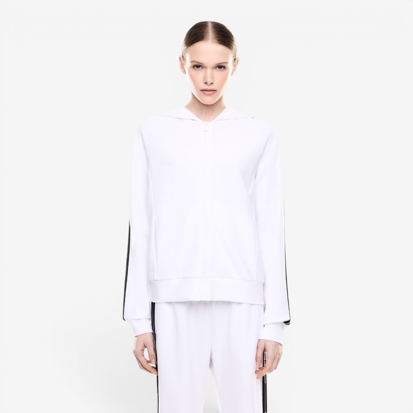 EA7 | Felpa Full Zip con banda laterale