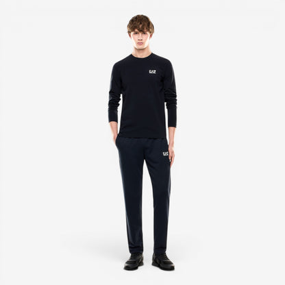 EA7 | T-Shirt a manica lunga con logo sul petto