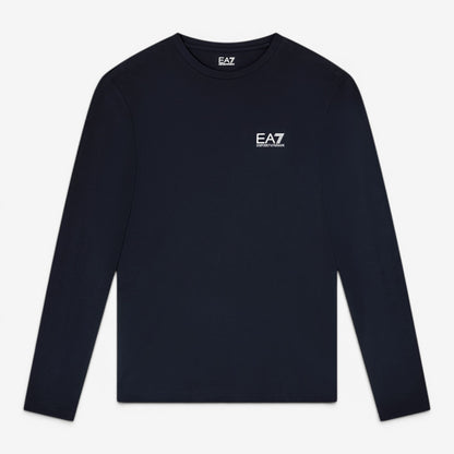 EA7 | T-Shirt a manica lunga con logo sul petto