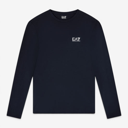 EA7 | T-Shirt a manica lunga con logo sul petto