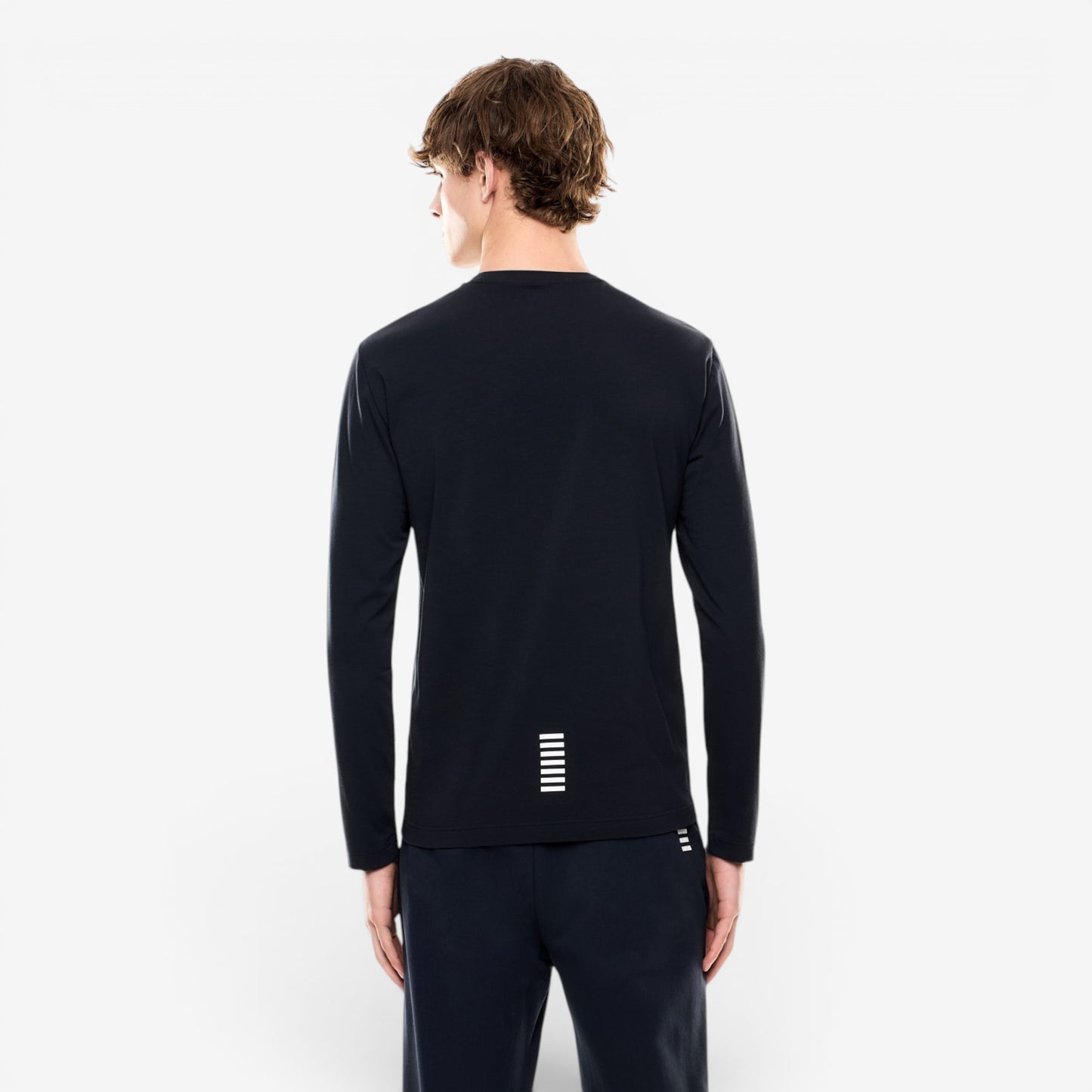 EA7 | T-Shirt a manica lunga con logo sul petto
