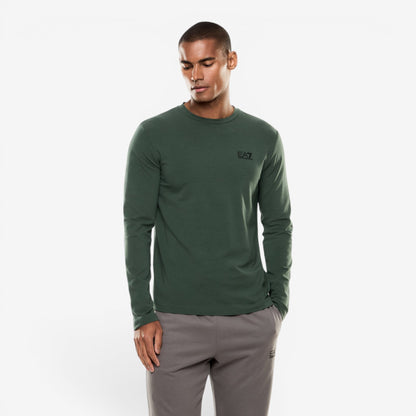 EA7 | T-Shirt a manica lunga con logo sul petto