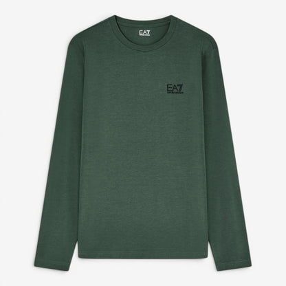 EA7 | T-Shirt a manica lunga con logo sul petto