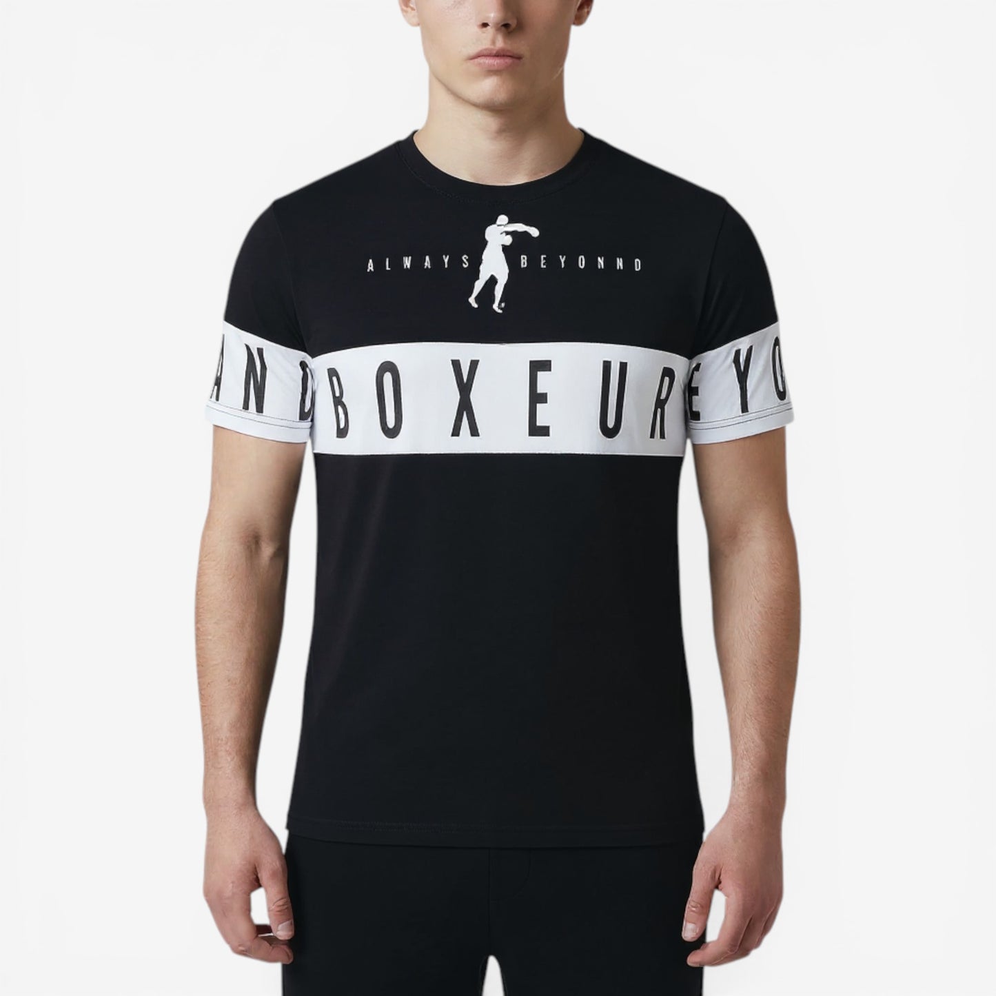 Boxeur Des Rues | T-Shirt con Banda Logata orizzontale