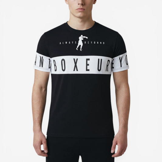 Boxeur Des Rues | T-Shirt con Banda Logata orizzontale