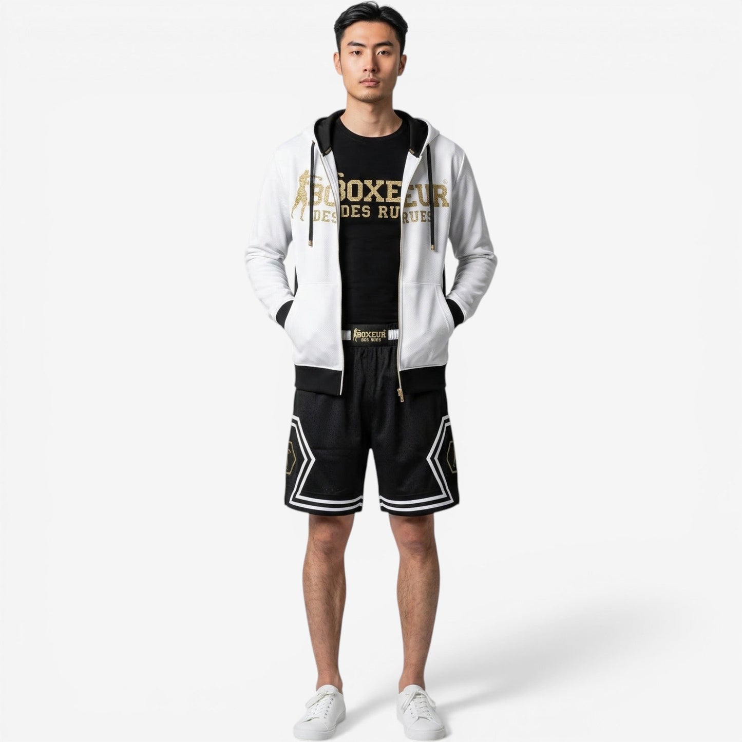 Boxeur Des Rues | Felpa Full Zip con Logo Sul petto e schiena
