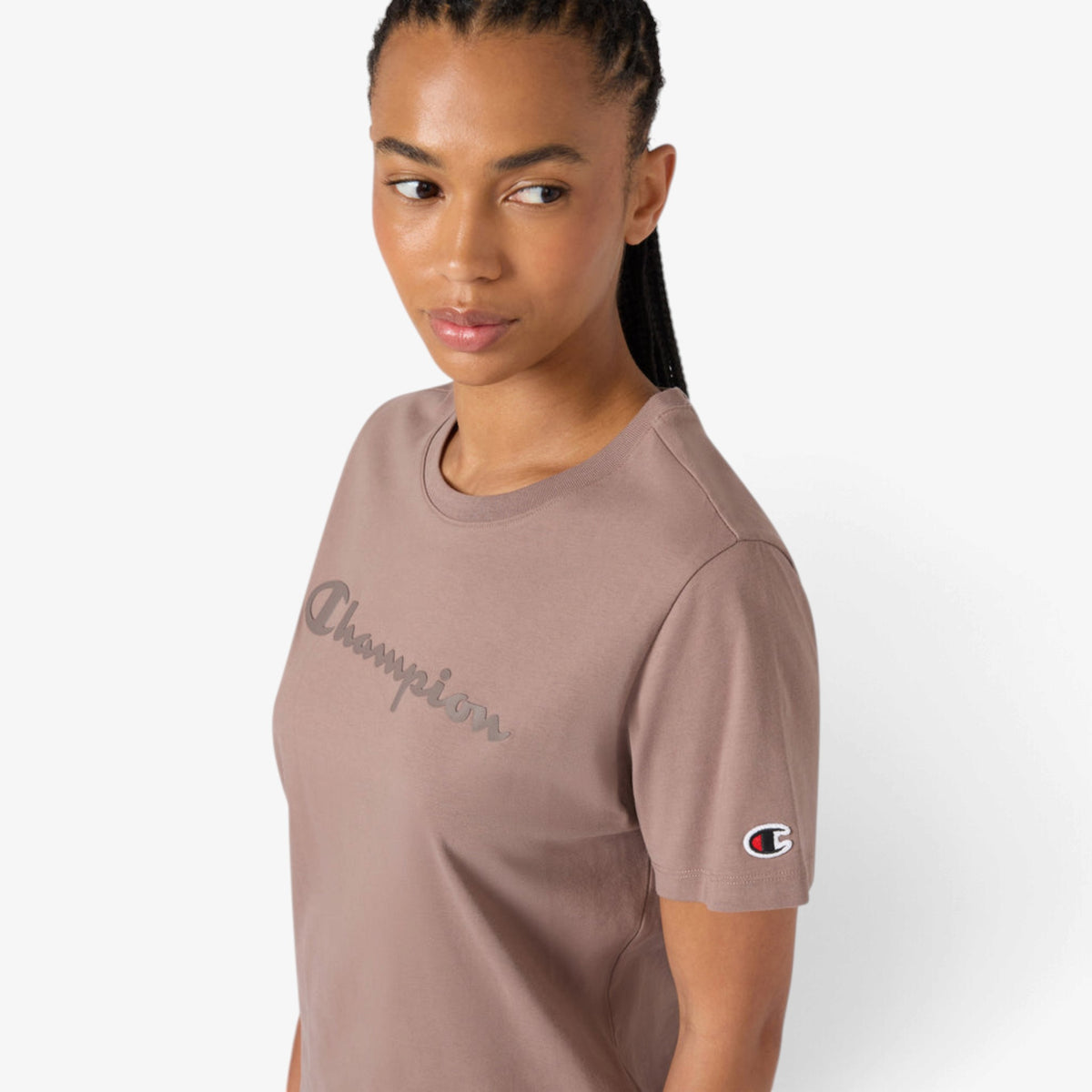 Champion | T-Shirt Slim in cotone da Donna in color Terracotta 119125-MS513