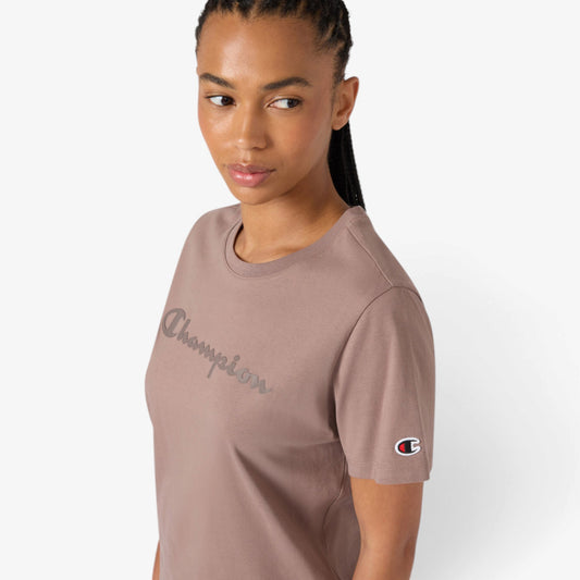 Champion | T-Shirt Slim in cotone da Donna in color Terracotta 119125-MS513