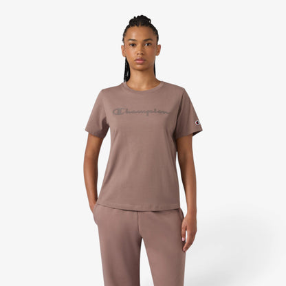Champion | T-Shirt Slim in cotone da Donna in color Terracotta 119125-MS513