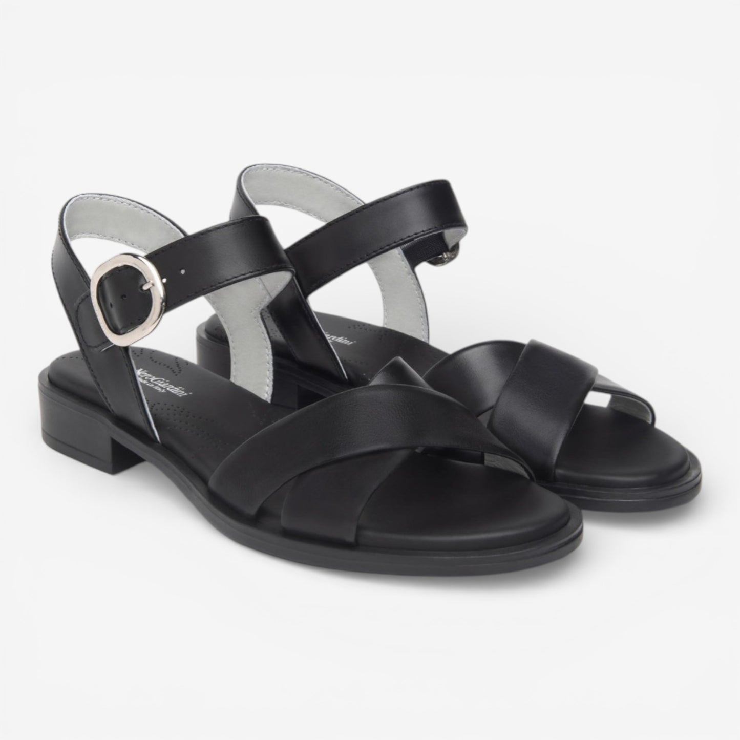 Nero Giardini | Sandalo Barolo in pelle intrecciato