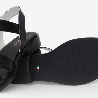 Nero Giardini | Sandalo Barolo in pelle intrecciato