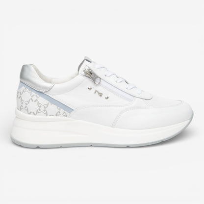 Nero Giardini|  Sneakers in pelle con dettagli logati e cerniera
