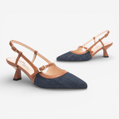 Nero Giardini | Slingback in Jeans con tacco